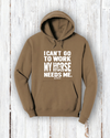 "I Can't go to work, My horse needs me!" Hoodie